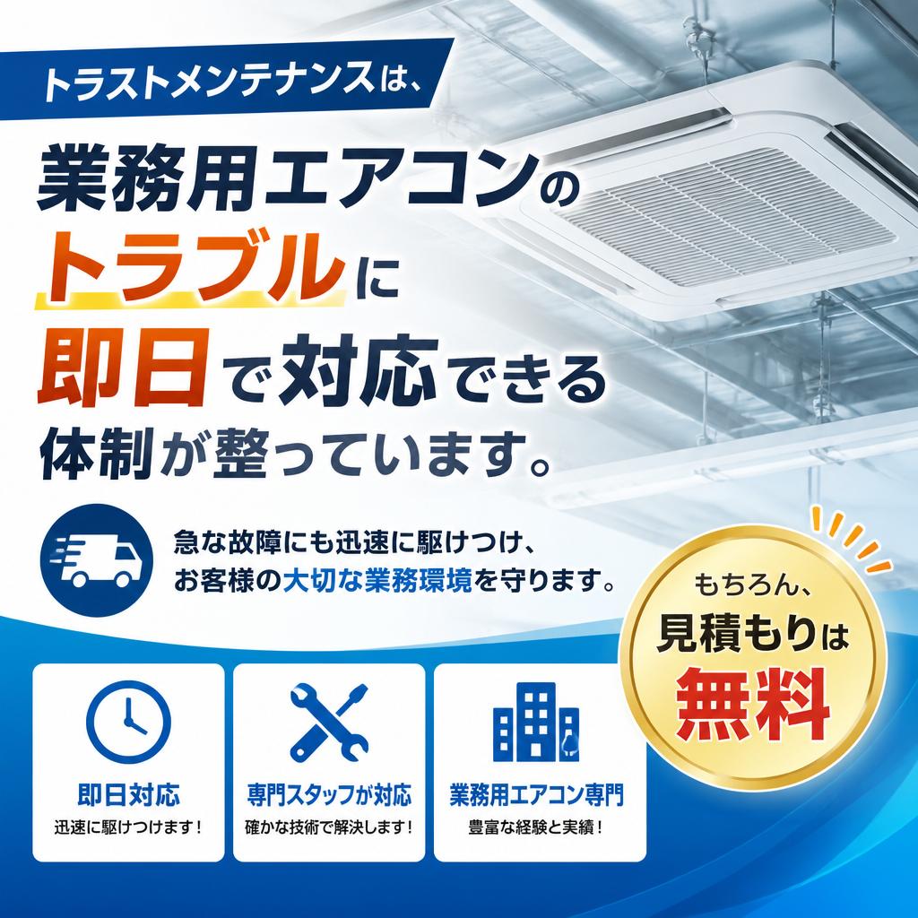 即日対応で安心のサービス